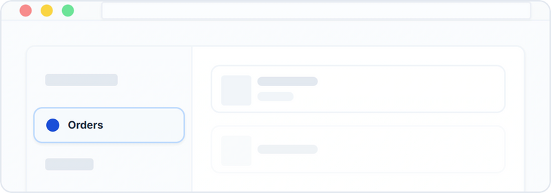 Navigate to the Orders tab in your account.